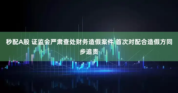 秒配A股 证监会严肃查处财务造假案件 首次对配合造假方同步追责