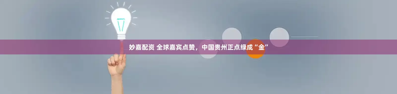 妙嘉配资 全球嘉宾点赞，中国贵州正点绿成“金”
