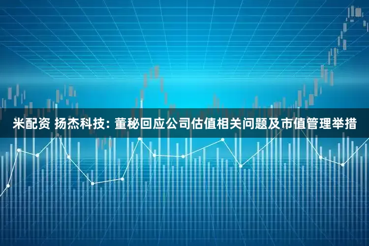 米配资 扬杰科技: 董秘回应公司估值相关问题及市值管理举措